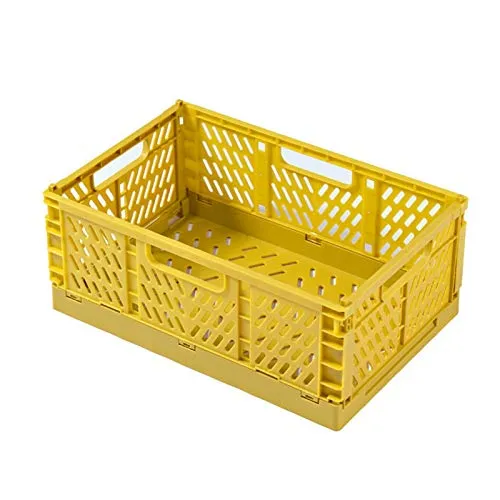 Homlly Collapsible Stackable Storage Crates Basket Box
