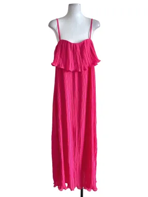 Hot Pink Accordion Cami Dress