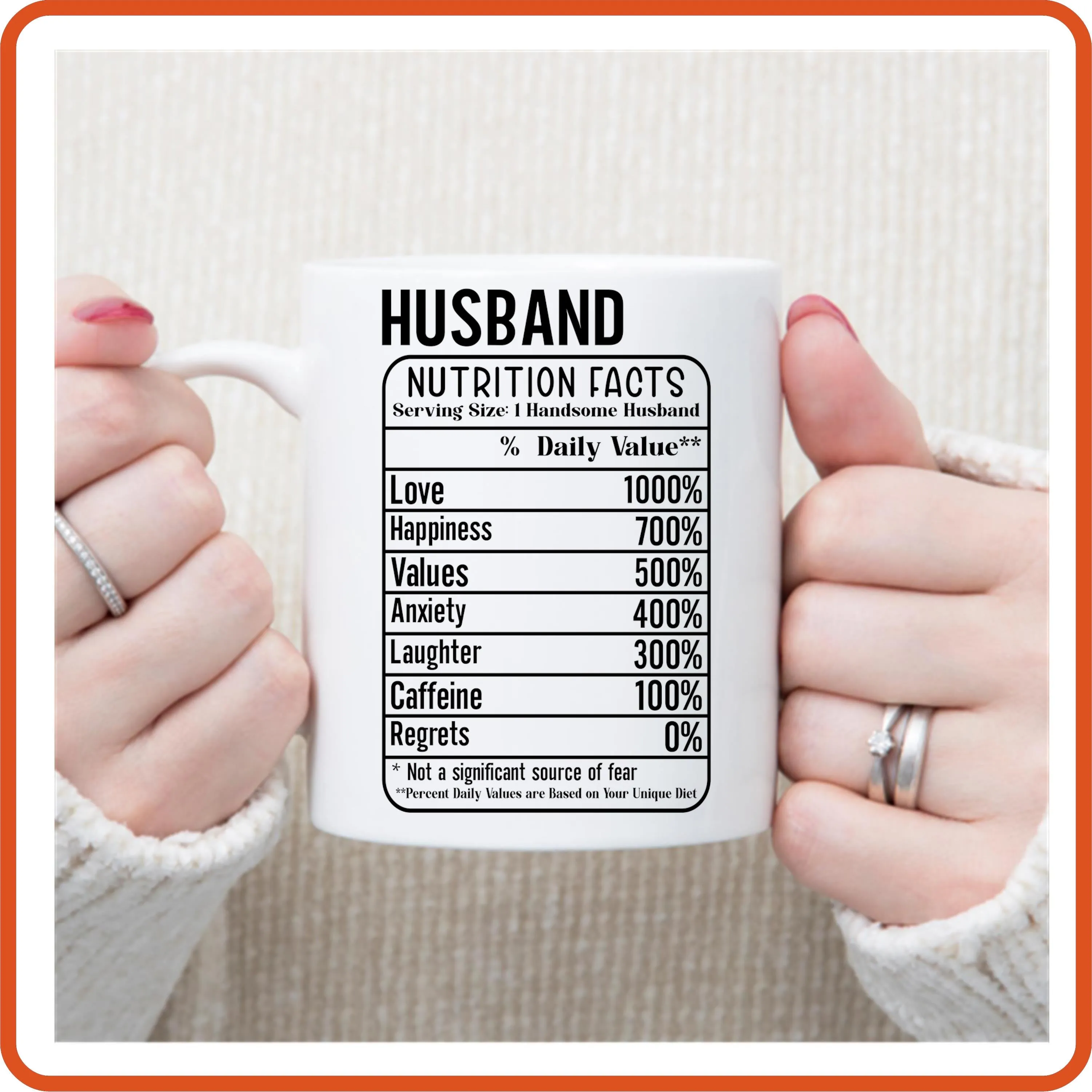 Husband and Wife Nutrition Facts | Wedding Mug -11oz Mug by SEC Apparel