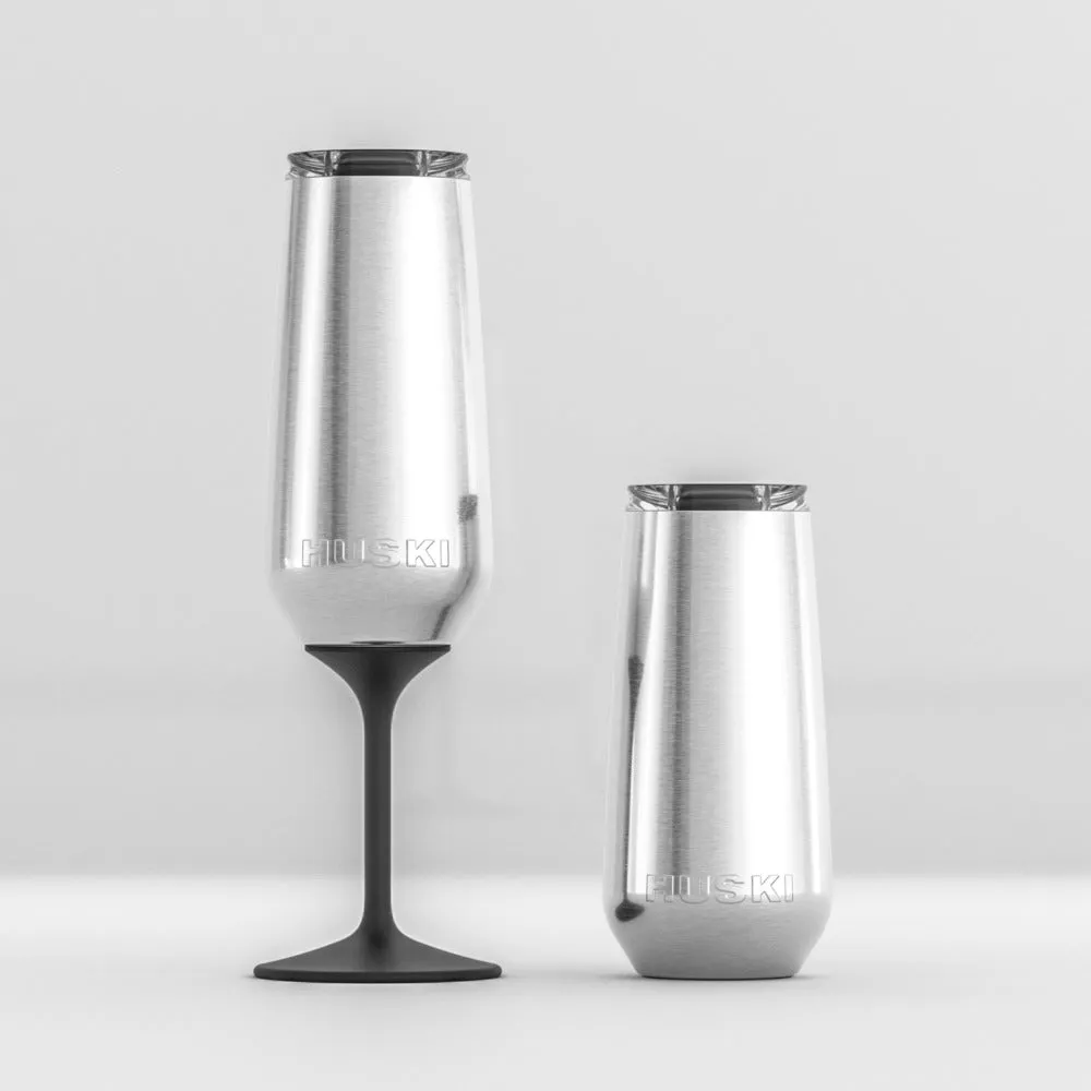 Huski Champagne Flute | Stone Grey