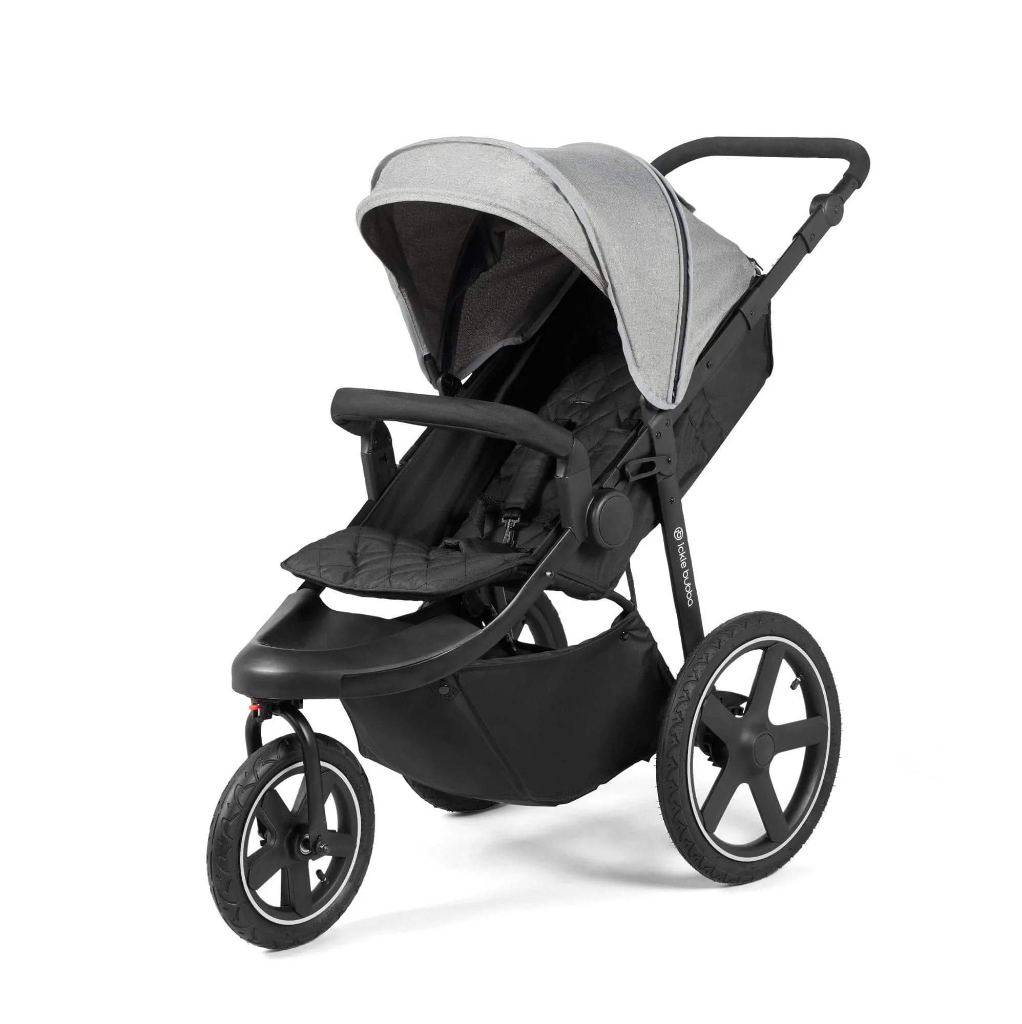 Ickle Bubba Venus Max Jogger Stroller I-Size Travel System in Black/Space Grey with Isofix Base