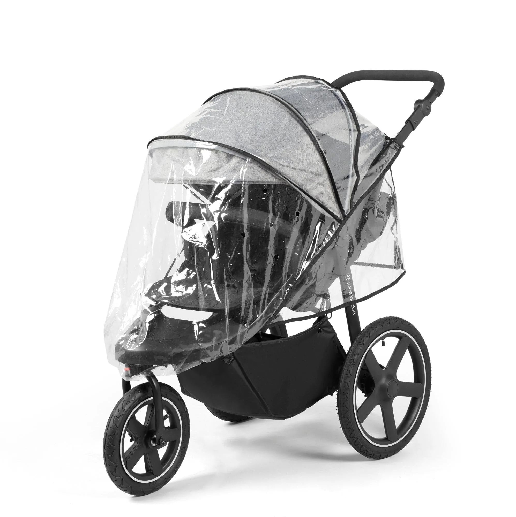 Ickle Bubba Venus Max Jogger Stroller I-Size Travel System in Black/Space Grey with Isofix Base