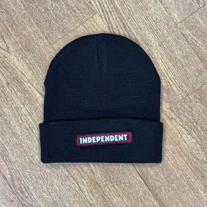 Independent Bar Logo Beanie Black