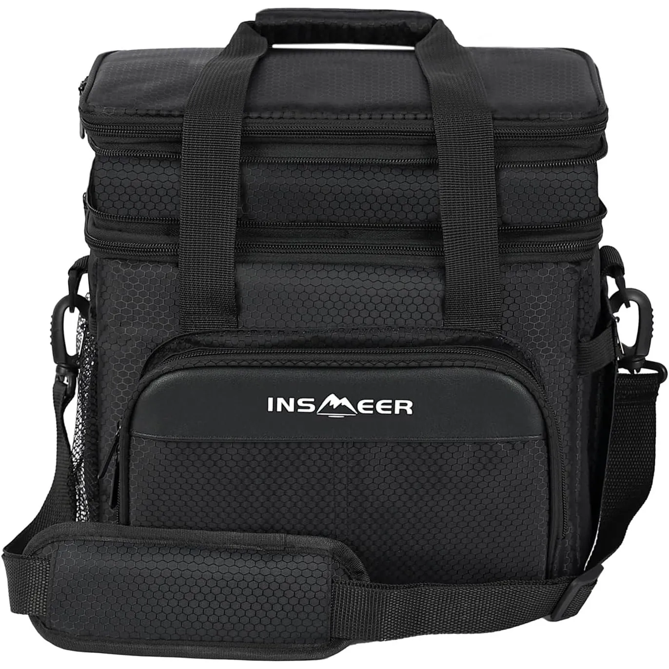 INSMEER 20L Lunch Bag,Expandable Tote Bag Lunch Box for Men,Insulated Lunch Bags Women,Double Deck Lunch Bag Waterproof and Leak-Proof for Work/Picnic/School