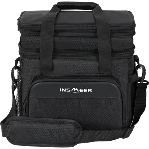 INSMEER 20L Lunch Bag,Expandable Tote Bag Lunch Box for Men,Insulated Lunch Bags Women,Double Deck Lunch Bag Waterproof and Leak-Proof for Work/Picnic/School