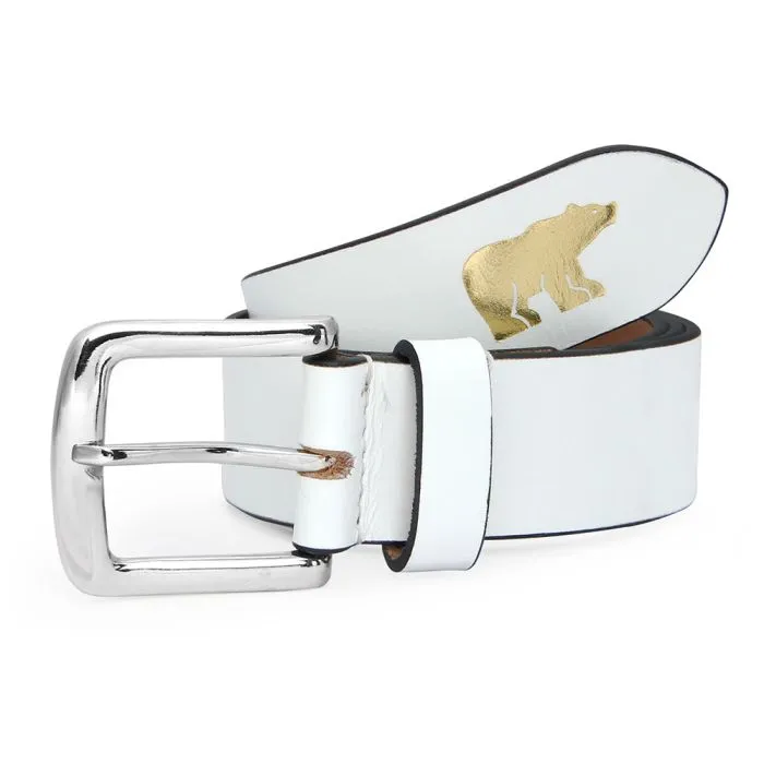 JACK NICKLAUS Leather Belt - White