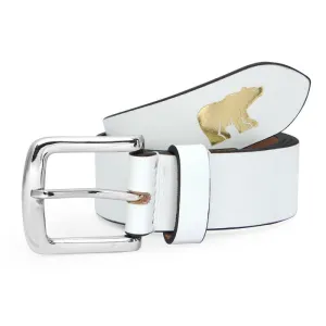 JACK NICKLAUS Leather Belt - White