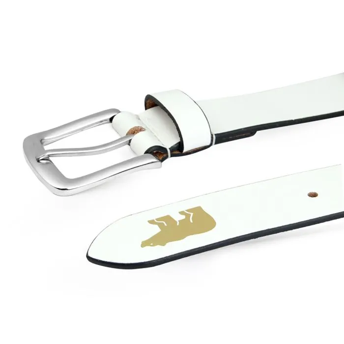 JACK NICKLAUS Leather Belt - White