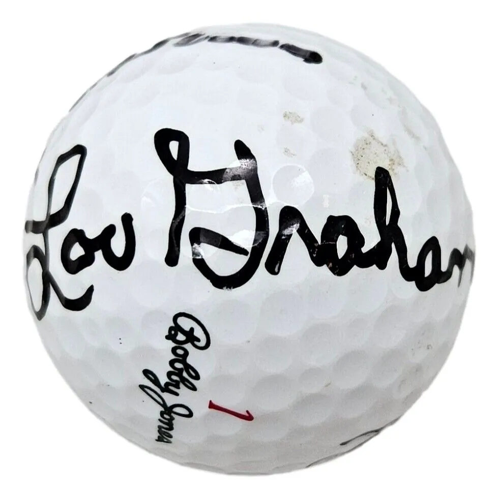 Jack Nicklaus Tom Watson Lou Graham Signed Bobby Jones Golf Ball BAS LOA