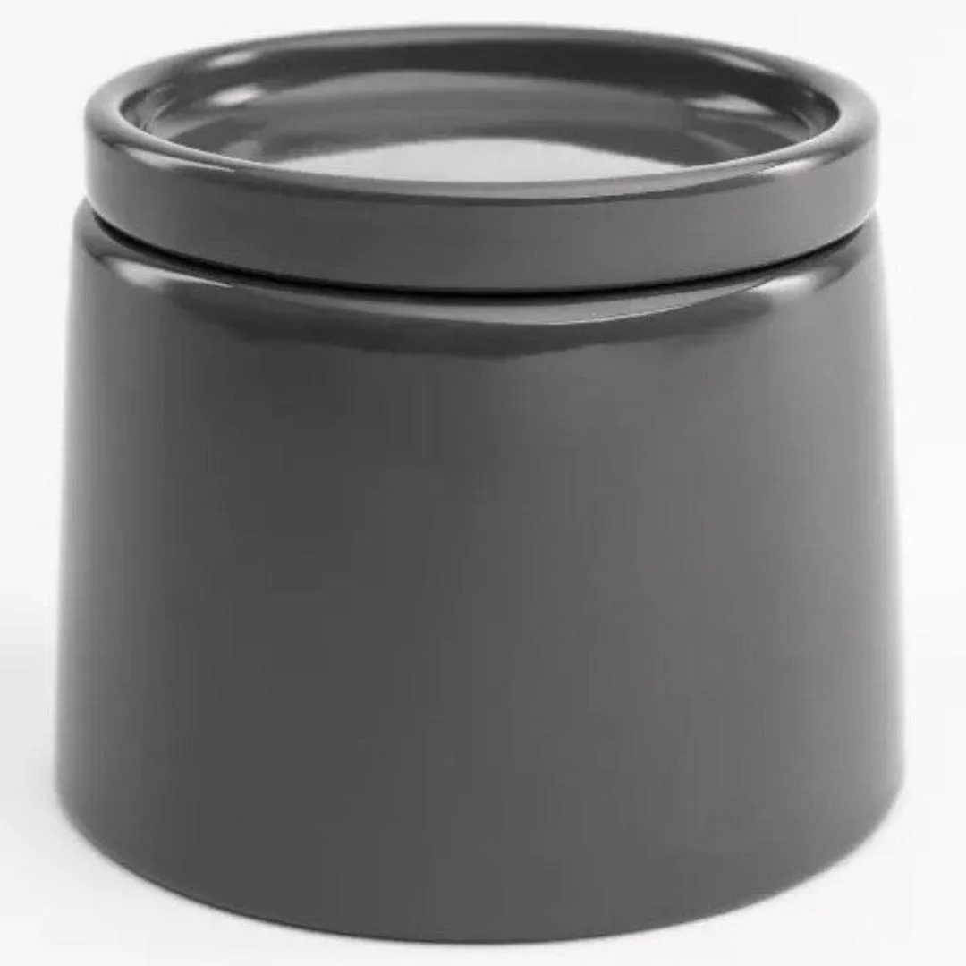 Jan Flat Stackable Sugar Pot Dark Grey JH-000062