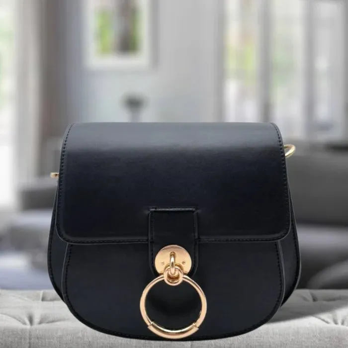 JG Black Saddle Bag
