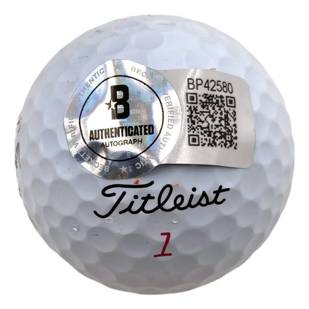 John Daly Signed In Red John Daly Logo Golf Ball BAS