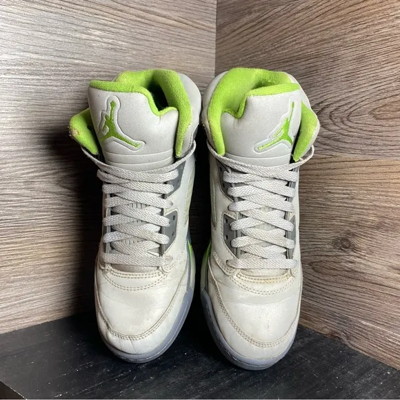 Jordan 5 green bean grey reflective