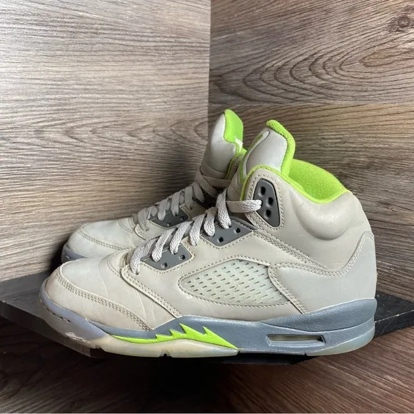 Jordan 5 green bean grey reflective