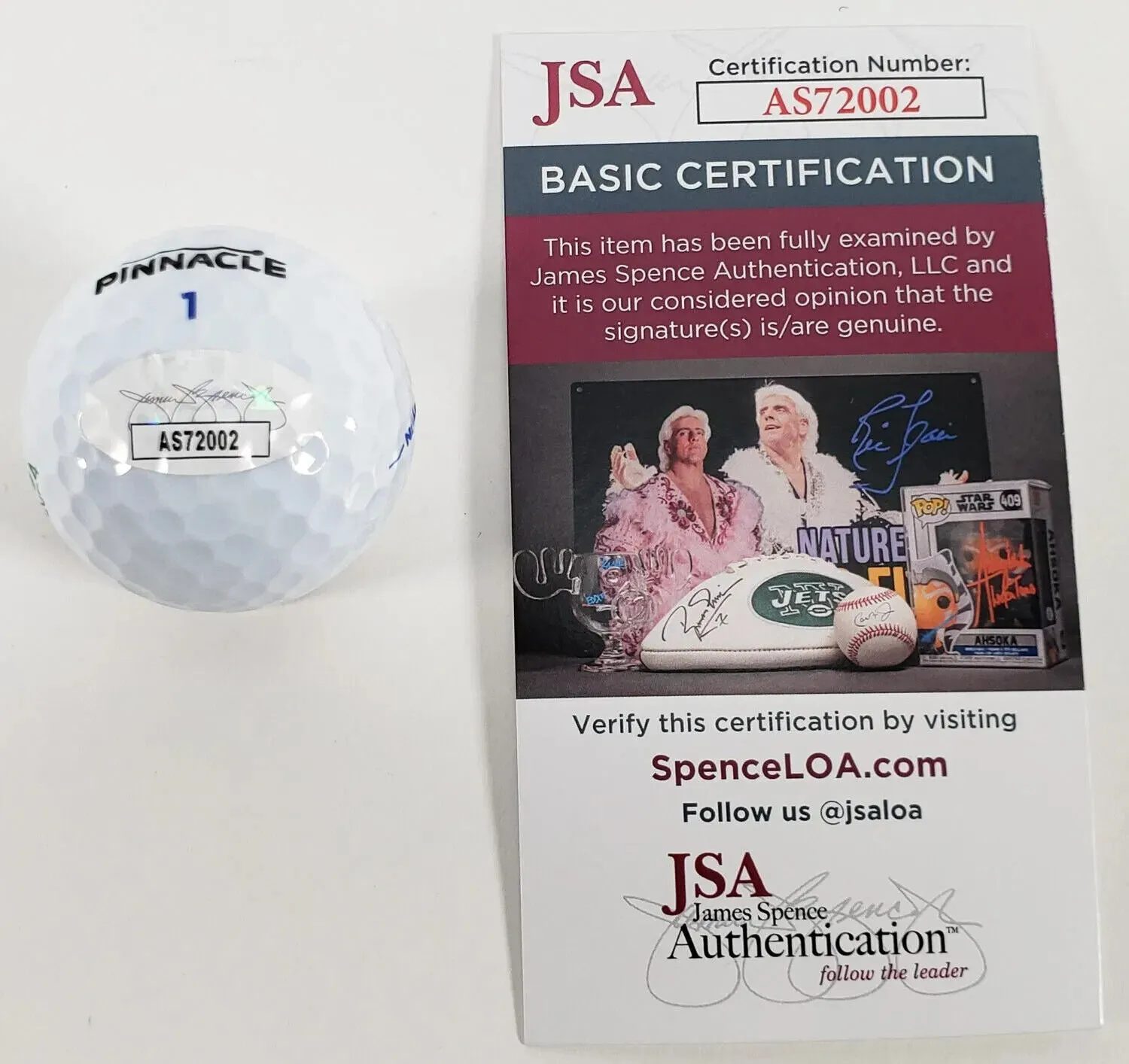 Jordan Spieth Signed 2024 Phoenix Open Pinnacle Golf Ball (JSA COA) Won 3 Majors