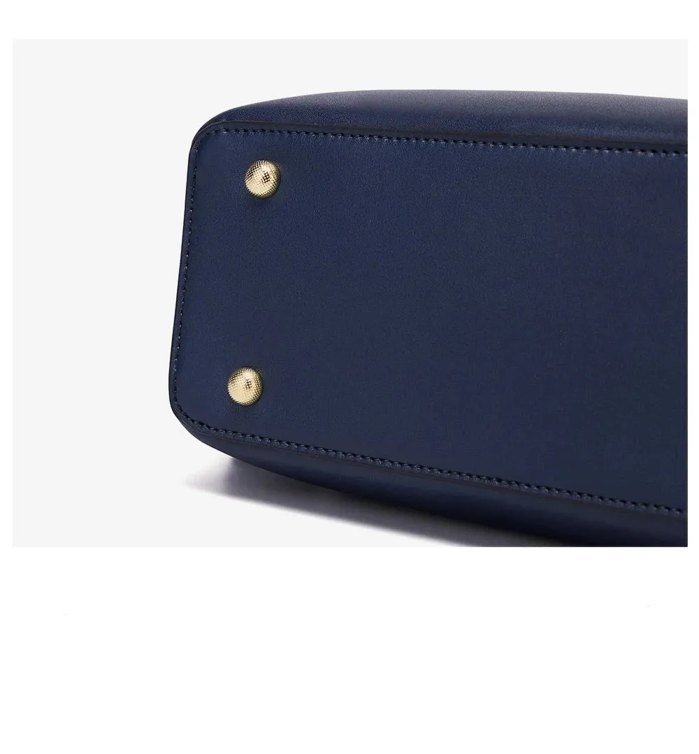 Kimberley Women's Two Tone Flap-Over Backpack - Navy & White - One Size