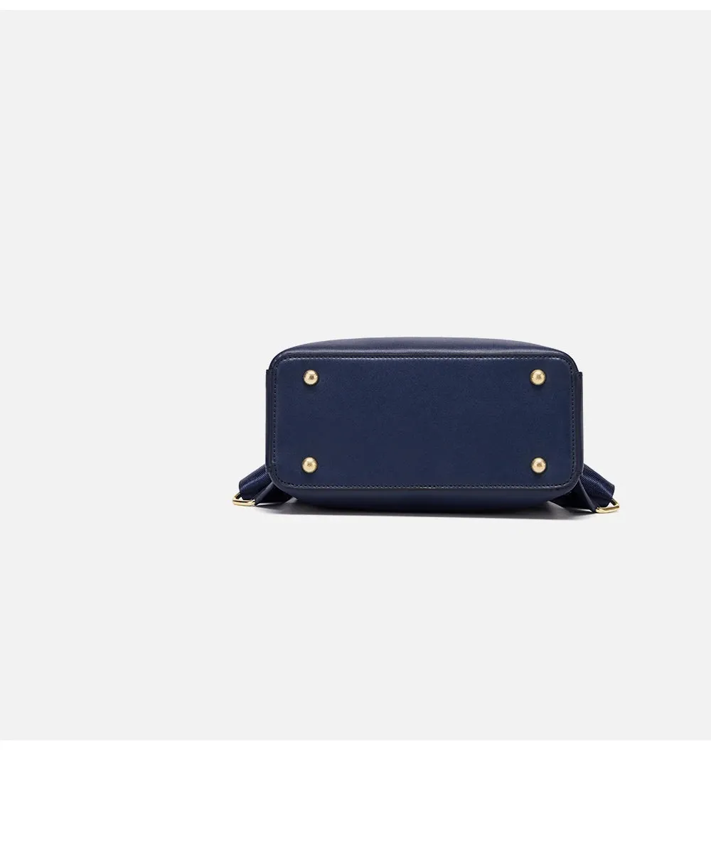 Kimberley Women's Two Tone Flap-Over Backpack - Navy & White - One Size