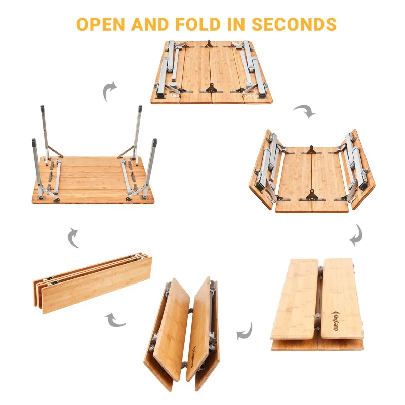 KingCamp - Bamboo Flodable Table (100X65 cm)