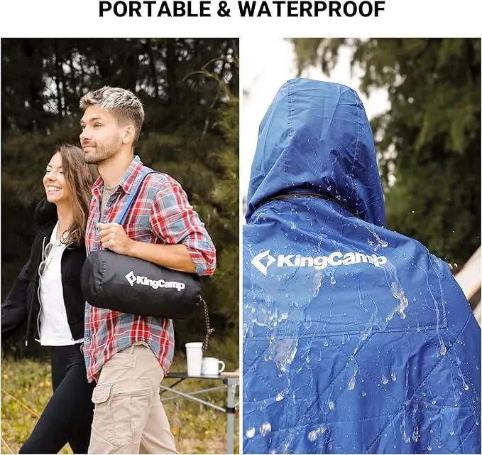 KingCamp Outdoor Blanket Waterproof Camping Blanket Beach Blanket Sandproof Beach Mat Stadium Blanket Travel Blanket Portable Picnic Blanket for Park Grass Concert Sports