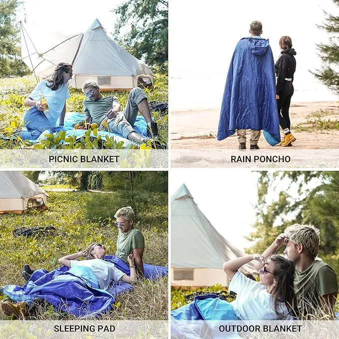 KingCamp Outdoor Blanket Waterproof Camping Blanket Beach Blanket Sandproof Beach Mat Stadium Blanket Travel Blanket Portable Picnic Blanket for Park Grass Concert Sports