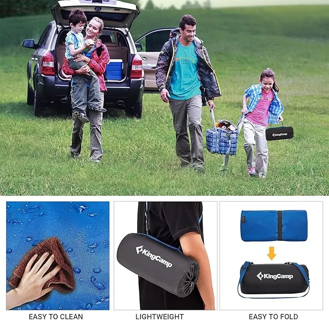 KingCamp Outdoor Blanket Waterproof Camping Blanket Beach Blanket Sandproof Beach Mat Stadium Blanket Travel Blanket Portable Picnic Blanket for Park Grass Concert Sports