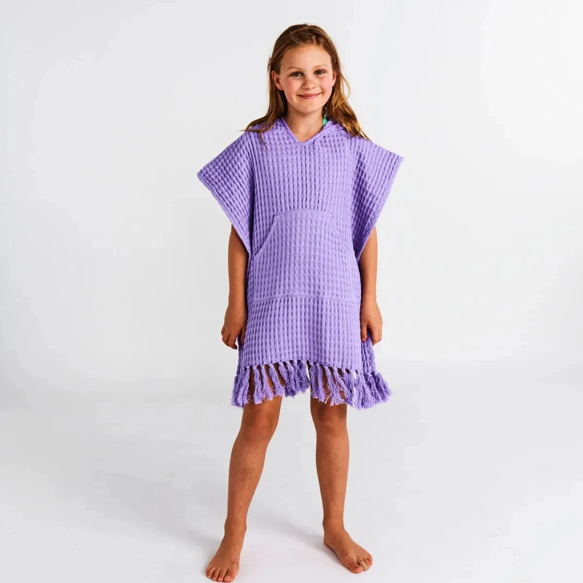 Kip&Co Lilac Waffle Poncho | Kids