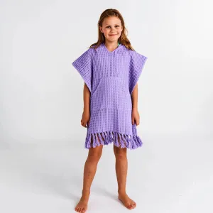 Kip&Co Lilac Waffle Poncho | Kids