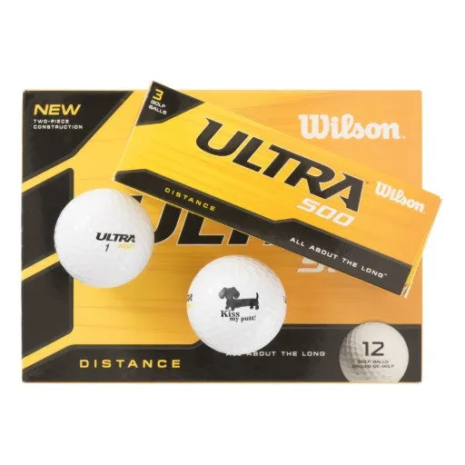 Kiss My Putt Dachshund Golf Balls