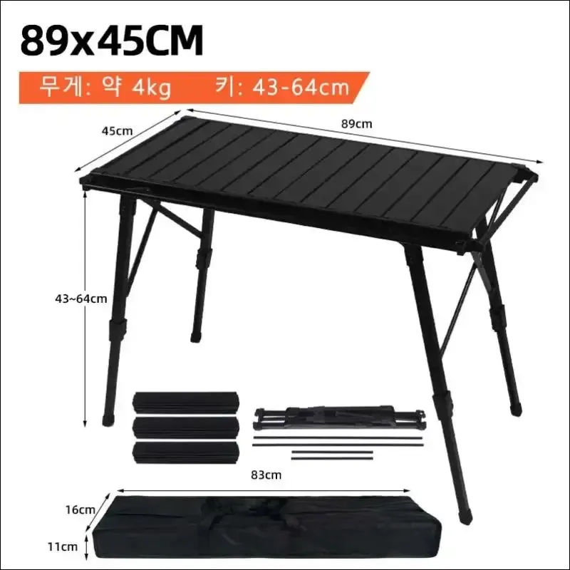 Krc camp camping folding removable igt wood table lightweight camp bbq grill table outdoor picnic