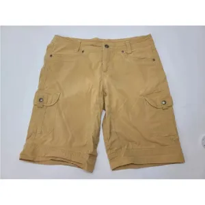 Kuhl Bermuda Shorts Outdoor Cargo Casual Hiking Beige Gold Size 8 Womens