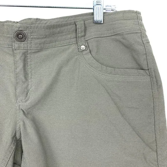 Kuhl Long Hiking Active Shorts Womens Size 14 Greige 8.5&quot; Inseam