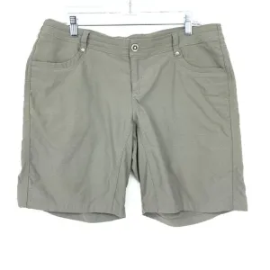 Kuhl Long Hiking Active Shorts Womens Size 14 Greige 8.5&quot; Inseam