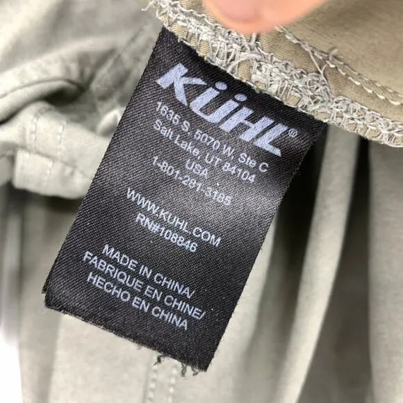 Kuhl Long Hiking Active Shorts Womens Size 14 Greige 8.5&quot; Inseam