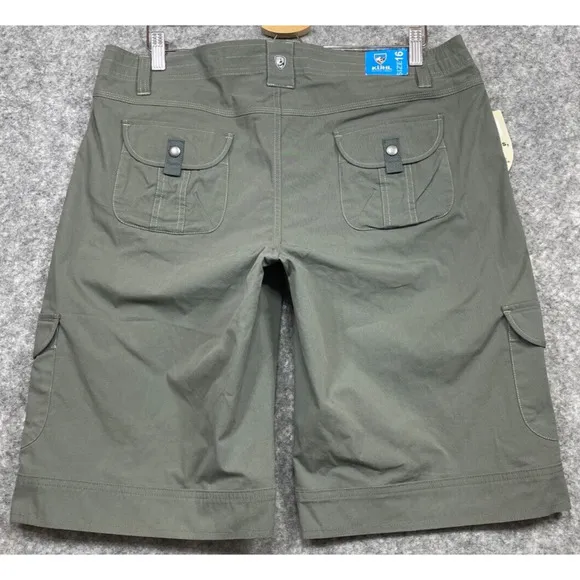 Kuhl Womens Splash Shorts 11&quot; Inseam Stretch Cargo Hiking Pine Green 16‎ New
