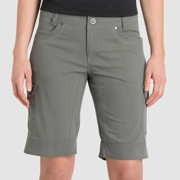 Kuhl Womens Splash Shorts 11&quot; Inseam Stretch Cargo Hiking Pine Green 16‎ New