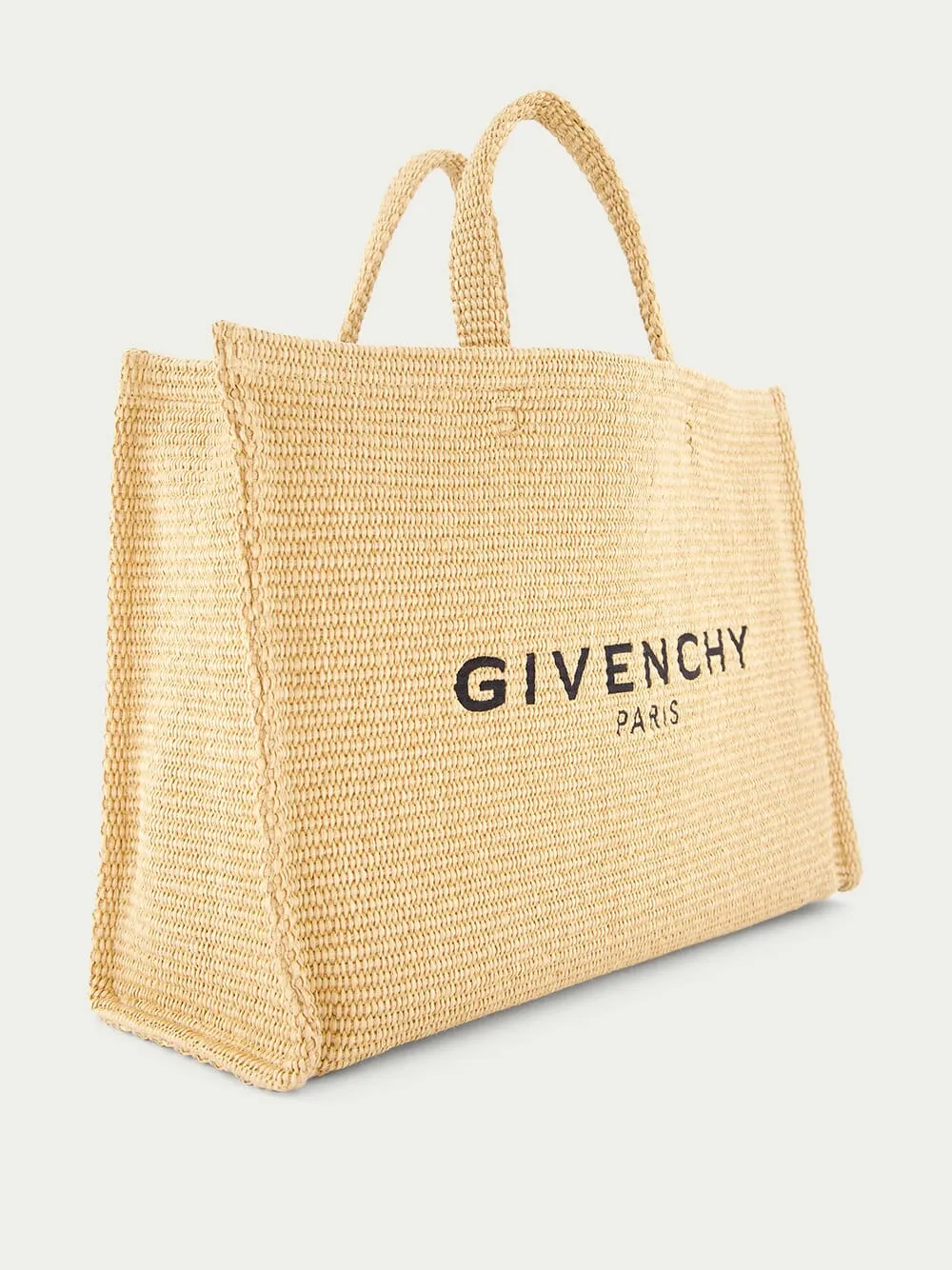 Large G-Tote Raffia Bag