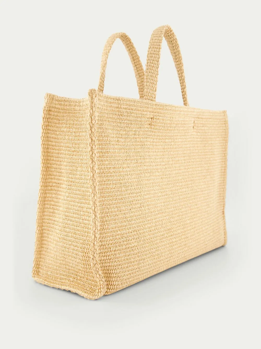 Large G-Tote Raffia Bag