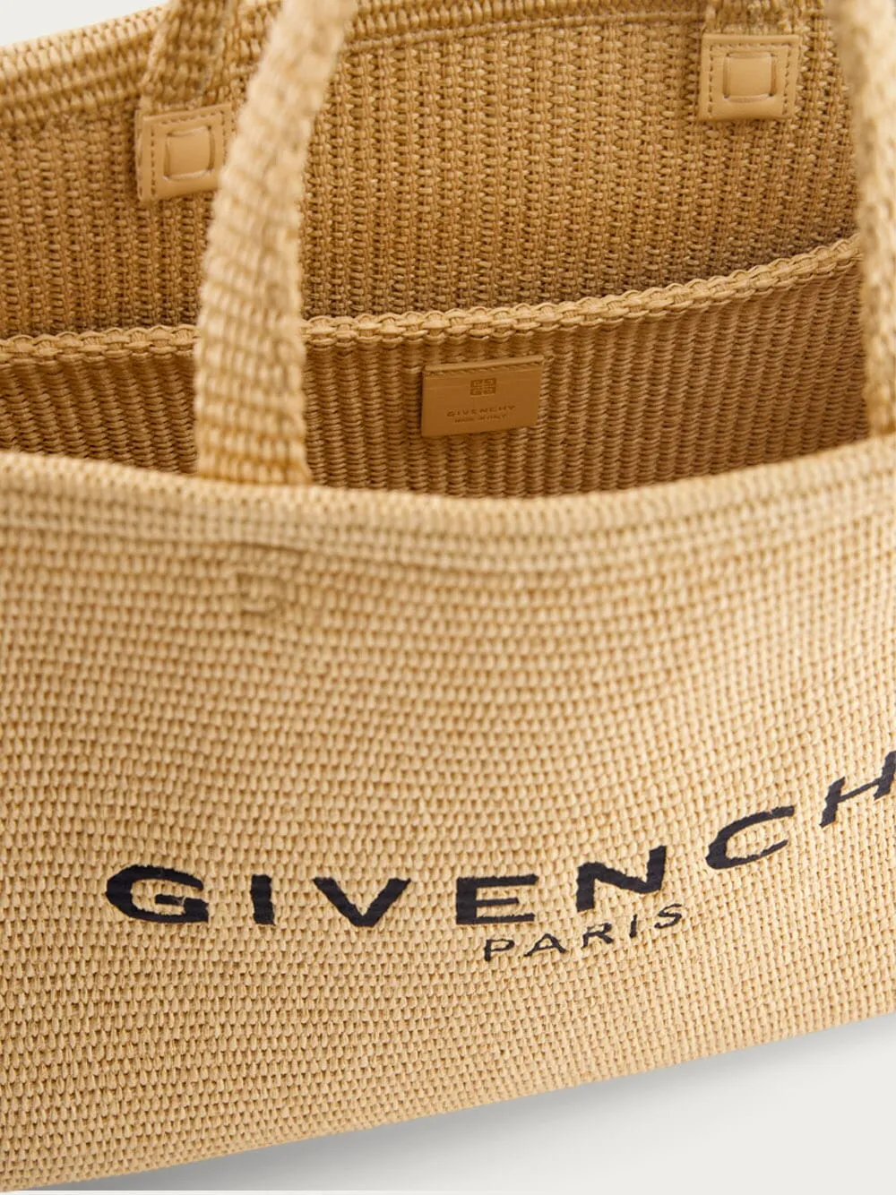 Large G-Tote Raffia Bag