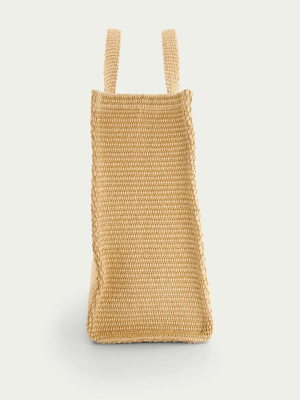 Large G-Tote Raffia Bag