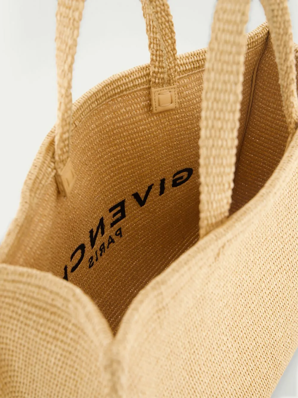 Large G-Tote Raffia Bag