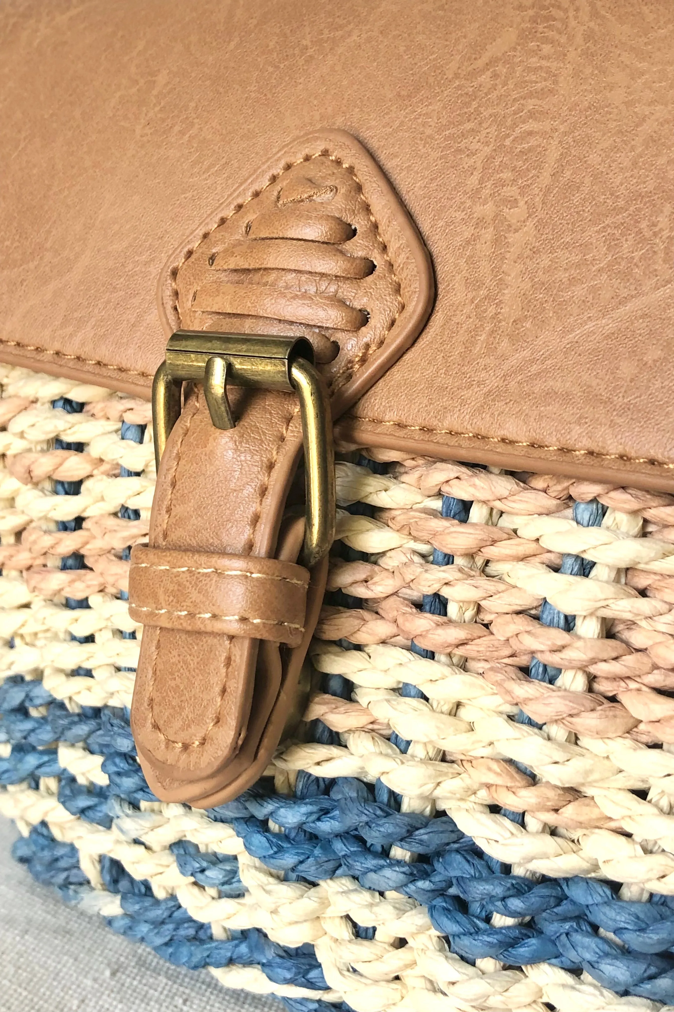 Leather Front Flap Crossbody Bag