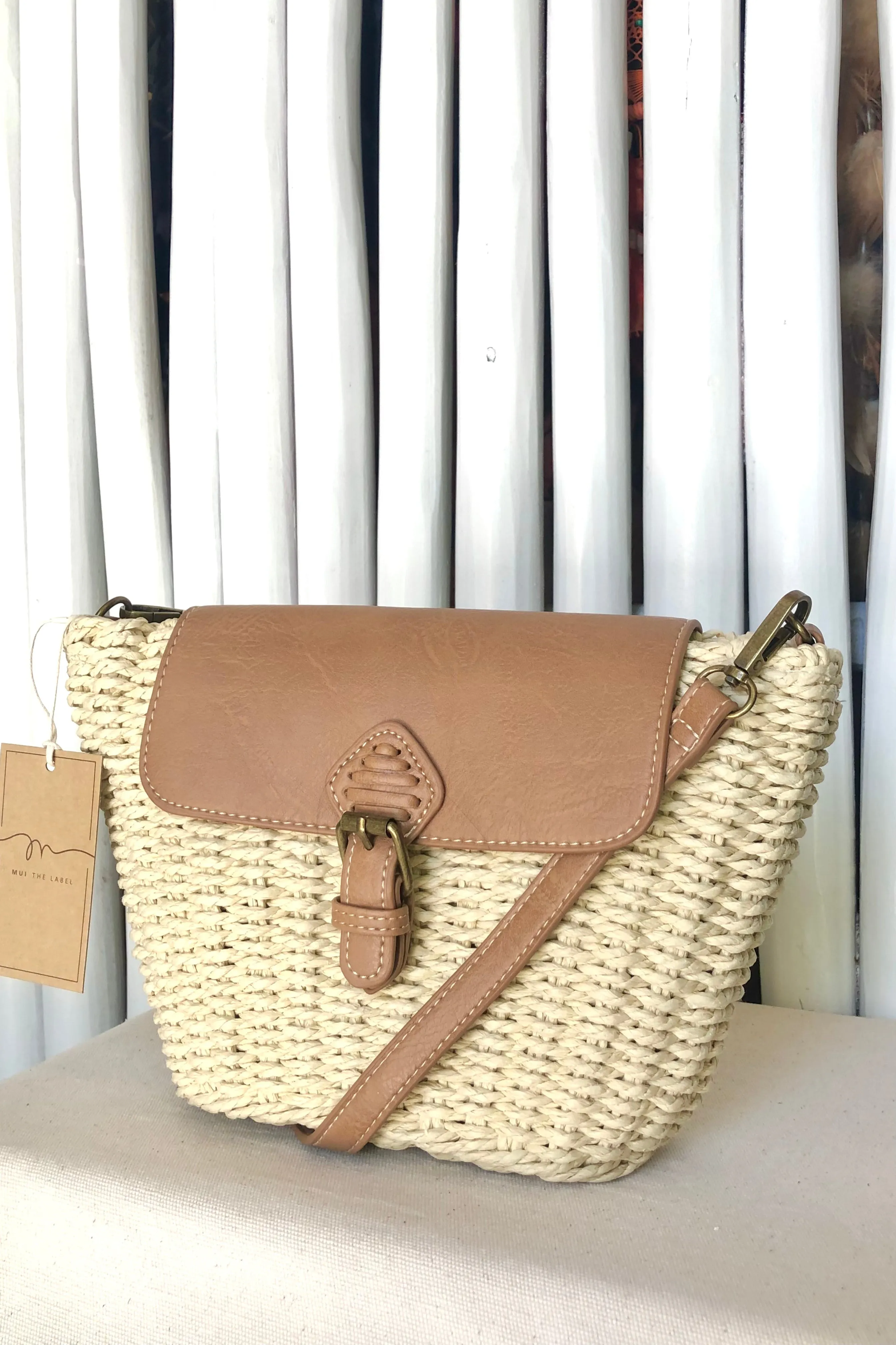 Leather Front Flap Crossbody Bag