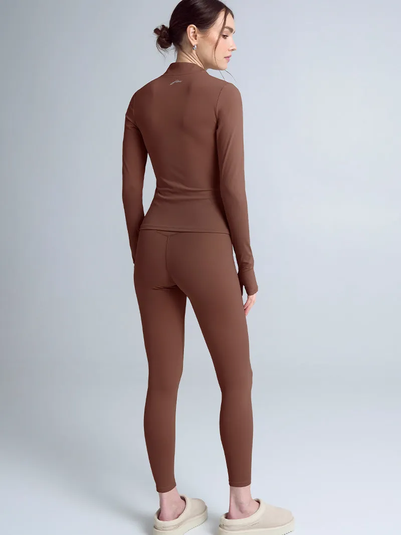Legginsy do jogi 7/8, Oneness, ease™, Chestnut