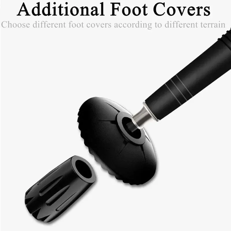 Lightweight Aluminum Alloy Trekking Poles - Adjustable No-Slip Nordic Hiking Sticks - 49.2"/43.3"