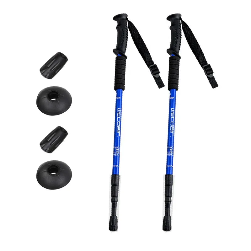 Lightweight Aluminum Alloy Trekking Poles - Adjustable No-Slip Nordic Hiking Sticks - 49.2"/43.3"