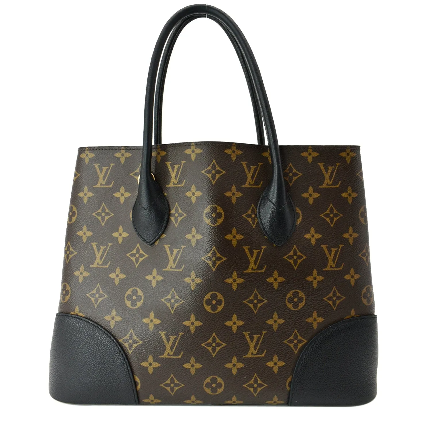 LOUIS VUITTON Flandrin Monogram Canvas Tote Shoulder Bag Brown