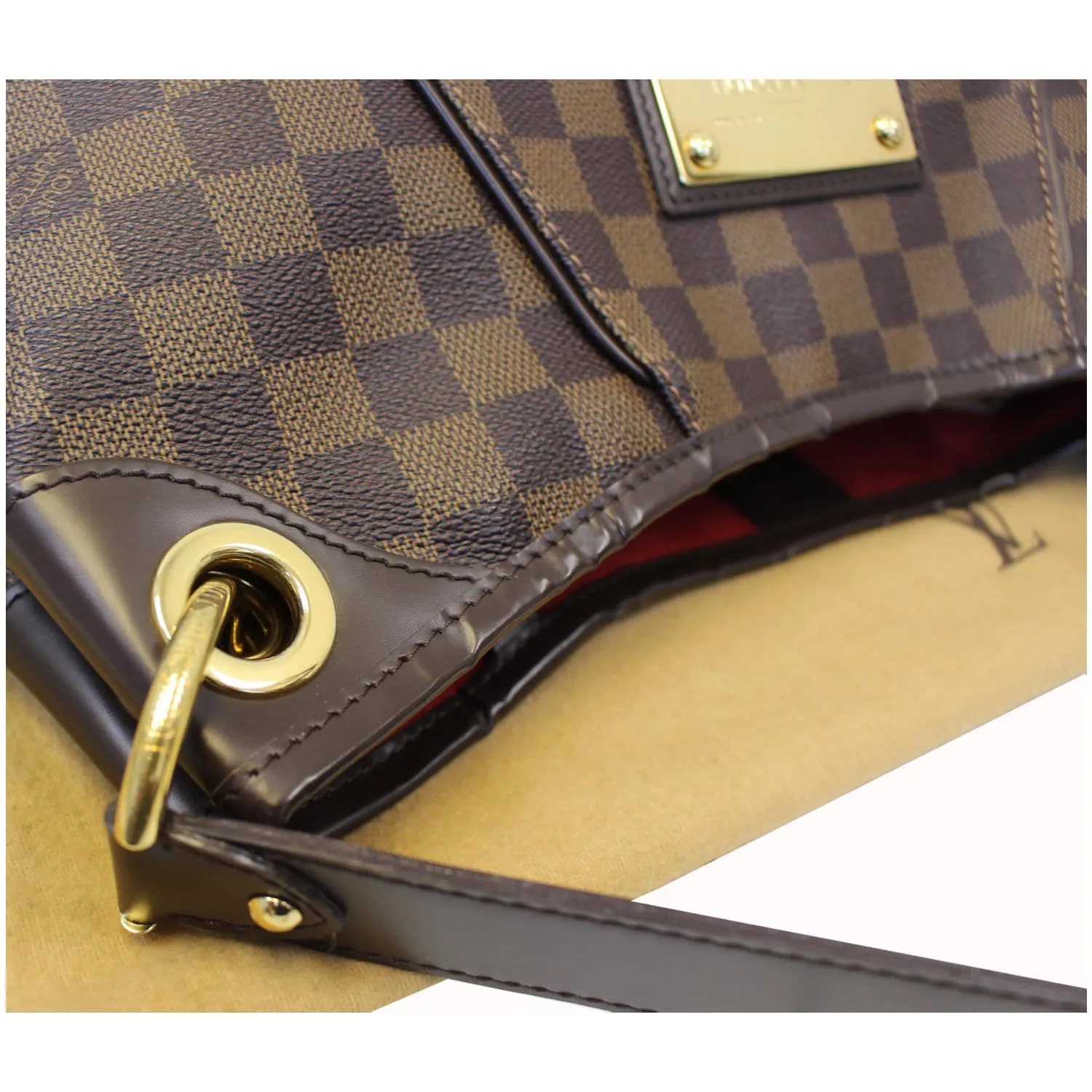 LOUIS VUITTON Galliera PM Damier Ebene Shoulder Bag Brown