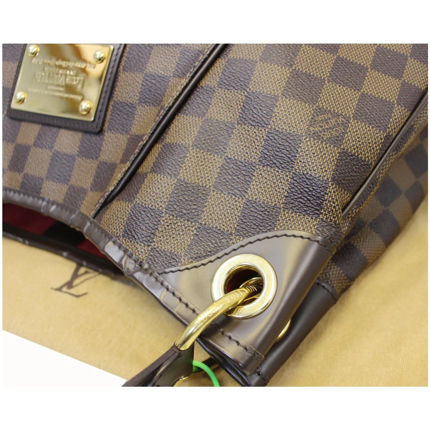 LOUIS VUITTON Galliera PM Damier Ebene Shoulder Bag Brown