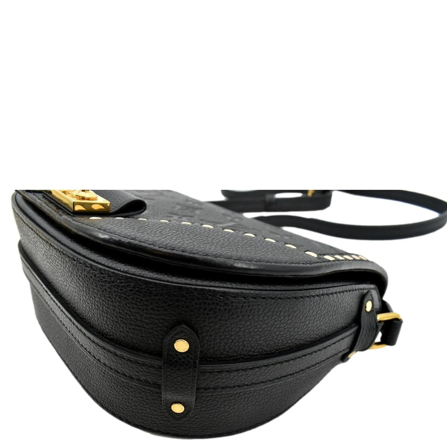 LOUIS VUITTON Junot Empreinte Leather Shoulder Bag Black