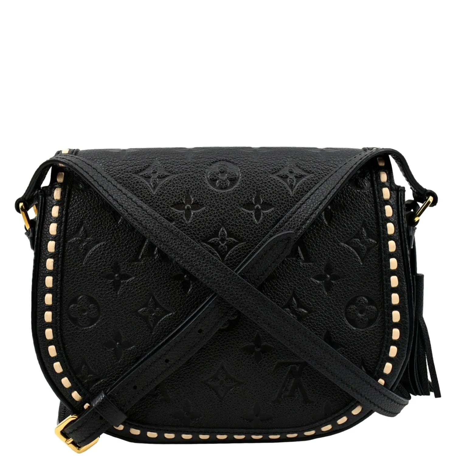 LOUIS VUITTON Junot Empreinte Leather Shoulder Bag Black